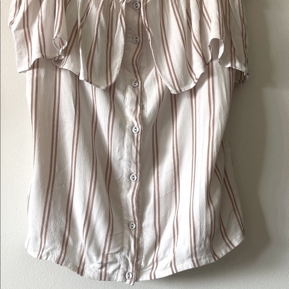 Privacy Please Ruffle Stripe Blouse-Small - Picture 11 of 11